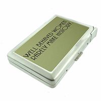Well Behaved Women History Em1 Hip Silver Cigarette Case With Built In Lighter 4.75" X 2.75" Id Holder Metal Wallet RFID Protection
