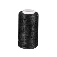 uxcell 55 Yards 150D/1mm Leather Sewing Thread, Waxed Thread, Hand Stitching Thread for Hand Sewing Leather and Bookbinding(Black)