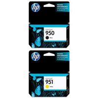 HP 950 Black Original Ink Cartridge (CN049AN) and HP 951 Yellow Original Ink Cartridge (CN052AN) Bundle