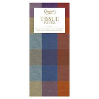 Caspari Thai Silk Tissue Paper in Blue & Brown, 16 Sheets Included