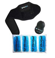 VibraCool Cold Stimulation Pain Relief for Knee, Sprains, Headaches – Mechanical Stimulation Therapy – Professional Quality Prescription Free Cold Pad Device – 28 Inch Neoprene Compression Strap