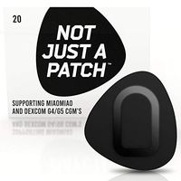NOT JUST A PATCH – G5 G4 Dex-com CGM Adhesive Patch – Libre Sensor Patches – Miao-Miao Freestyle Adhesive Patches – Hypoallergenic Waterproof Adhesive – 20 Pack CGM Patches for Diabetic – Black