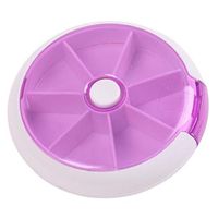 LALANG Weekly Pill Organizer, Single Box and 7 Daily Compartments (Purple)