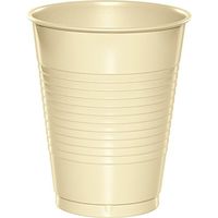 Club Pack of 240 Traditional Ivory White Disposable Plastic Drinking Party Tumbler Cups 16 oz.