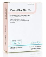 DermaRite DermaFilm Hydrocolloid Dressings - Thin - 2 x 2 Inch