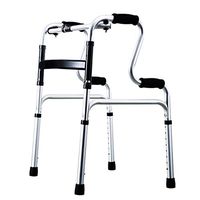 Lightweight Walker, Folding Walker Height Adjustable Aluminum Alloy, Suitable for The Elderly and Lower Limb Rehabilitation Exercise People,A