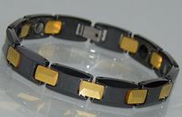 Tungsten Power Energy Magnet Therapy Bracelet with Magnet and Germanium (Link Removal Tool Included)- Free “LED Flashlight with Key Chain” with Your Order- 21BR