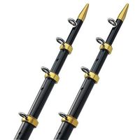 TACO METALS OT-0541BKA15-HD / TACO 15' Telescopic Outrigger Poles HD 1-½" - Black/Gold
