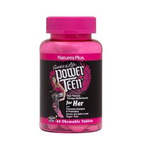 NaturesPlus Power Teen for Her Chewable - 60 Vegetarian Tablets - Wild Berry - High Potency Multivitamin for Young Women - Hormone-Balancing - Sugar Free, Vegan, Gluten-Free - 30 Servings