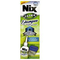 NIX Ultra Shampoo Lice Treatment | Kills Super lice & Eggs | Includes Lice Removal Comb | 4 Fl. Oz