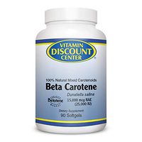 Vitamin Discount Center Beta Carotene 25000 IU, 90 Softgels