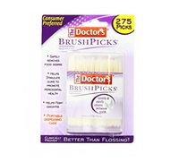 The Doctor's BrushPicks Interdental Toothpicks | Helps Fight Gingivitis | 275 Picks | Pack of 12