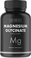 Magnesium Glycinate 400 mg Elemental Complex -100% DV High Absorption Bioavailable Supplement to Support Magnesium Levels, Muscle Relaxation, Vegan & Non-GMO, 60 Veggie Caps