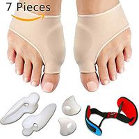 HAIHF Bunion Corrector Toe Splint Kit,7 Pieces Set for Hallux Valgus and Night Pain Relief Big Toe Splint Brace Toe Straighteners for Hallux Valgus, Overlapping Toe, Turf Toe