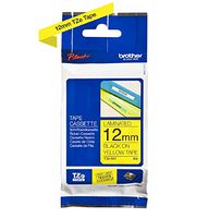 Reseller TZE631 P-Touch Standard Laminated Tape, 1/2" W x 26.2' L, Black on Yellow