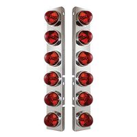 Peterbilt Air Cleaner Bracket Beehive Lights & Bezels - Dark Amber Lens