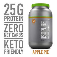 Isopure Low Carb, Vitamin C and Zinc for Immune Support, 25g Protein, Keto Friendly Protein Powder, 100% Whey Protein Isolate, Flavor: Apple Pie, 3 Pounds (Packaging May Vary)