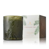 Thymes Molded Green Glass Candle - 6.5 Oz - Frasier Fir