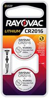 Rayovac CR2016 Battery, 3V Lithium Coin Cell CR2016 Batteries (2 Battery Count)