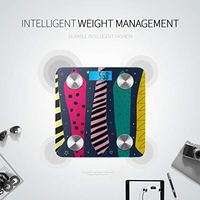 Bluetooth Bath Scales Digital Cartoon Beautiful Tie Accessories Body Weight Scale Body Fat Composition Monitor Analyzer with Smartphone App for Body Management-396 Lbs