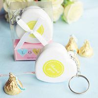 5ft /1.5m Retractable Love Heart Keychain Tape Measure Wedding Shower Favors