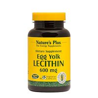 NaturesPlus Egg Yolk Lecithin - 600 mg, 90 Vegetarian Capsules - Supports Body's Natural Defenses & Optimal Liver Function - Soy-Free, Gluten-Free - 90 Servings