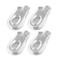 HEALLILY Soft Clear Gel Heel Cups Non Slip Particle Insoles Foot Care Protector for High Heel Shoes 2 Pair