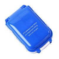 giveyoulucky Practical 8 Compartments Folding Pill Box Case Vitamin Organizer Medicine Holder Container Portable Travel, Nursing Home Blue