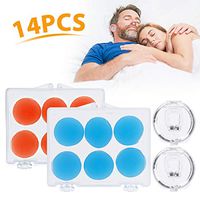 Snoring Solution, JOYXEON 2 Pcs Silicone Anti Snoring Devices, Magnetic Snore Stopper Clipple Snore Stop Professional Snore Device for Men Women, with 12 Pcs Silicone Moldable 22dB Reduction Earplugs