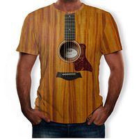 TIFENNY Men's Fashon Shirts Funny Guitar 3D Printed T-Shirt Cool Blouse Crewneck Short Sleeves Tees Tops T-Shirts Night Club