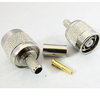 RP TNC male plug female pin Coax connector straight crimp for RG58 RG142 NEW Good Quality Fast USA Shipping