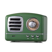 LFJNET [Upgraded Version] Retro HiFi Stereo Bluetooth V4.1 Speaker Portable Wireless Vintage Speaker Built-in Mic Support Memory Card Green