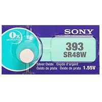 Sony 393 (SR48W) 1.55V Silver Oxide 0% Hg Mercury Free Watch Battery (6 Batteries)