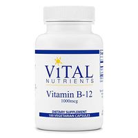 Vital Nutrients - Vitamin B12 - Supports Metabolism of Carbohydrates, Protein, and Fat - 100 Capsules per Bottle - 1000 mcg