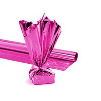 PMU Mylar Gift Wrap Roll, 24 Inches X 25 Feet, Metallic Magenta, Pkg/1