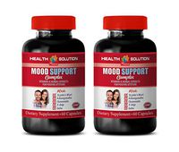 Mood Supplements for Women Natural - Mood Support Complex - Vitamins & Herbal EXTRACTS for Positive Attitude - GABA Supplement - 2 Bottles 120 Vegetable Capsules
