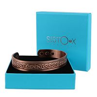 SISTO-X Chunky Copper Magnetic Bracelet/Bangle Celtic Knot Design by Sisto-X® 6 Magnets Health Ndfeb