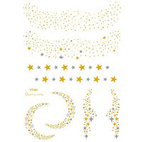 UOKNICE Halloween Christmas Face Gold foil Gold Foil Sticker Tattoo Stickers