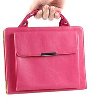 iPad Mini 4 Cases and Handbag,Businda Business Handbag Protective Folio Slim Standing Feature PU Leather with Handle Pocket Carrying Case for iPad Mini 4,Red