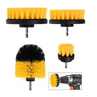 [4Pcs] Drillbrush Nylon Power Brush Tile and Grout Bathroom Cleaning Scrub Brush Kit - Drill Brush Power Scrubber Brush Set - Power Scrubber Drill Brush Kit- Power Brush with Extend Attachment