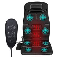 GRMN Back Massager Massage Chair Vibrating Car Seat Cushion Back, Neck Thigh 8 Motor Vibrations 4 Modes 3 Speed Heating at Home Office Car