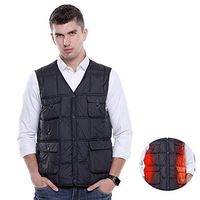 LYJNBB Rechargeable Heated Vest, Quick Heating, 3 Heating Modes, Washable, USB Charging Winter Warm Gilet,Blue,L