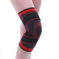 Yzpyd 1 Pair of Knee Support Men's and Women - Compression Sleeves Non-Slip Running, Hiking, Football, Basketball Meniscus Tear Arthritis,Red,M
