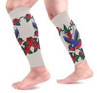 LEVEIS Old School Frame Compression Sleeves 1 Pair, Leg Performance Support for Shin Splint Calf Pain Relief Men & Women Guards Sleeves for Running Cycling