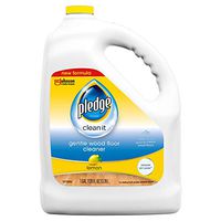 Pledge Wood Floor Cleaner Liquid, Shines Hardwood, Removes Dirt, Safe and Gentle, Lemon, 1 Gallon