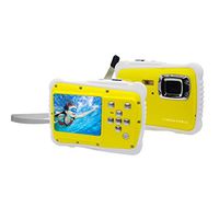 Waterproof Sport Action Digital Camera Camcorder for kids, 12MP Underwater with Flash, Mic and 2.0 LCD (Yellow)