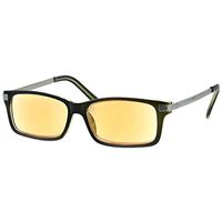 Womens Rectangular Plastic Blue Light Blocking Computer Lens Reading Glasses (Green Silver, 1.25)