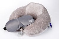 Sea & Sun™ Best Airplane Pillow For Travel Airplane Bus Ride & More Memory Neck Pillow with Sleeping Mask & Earplugs - Comfortably Molds For Your Neck & Head - Removable Cover