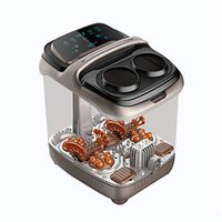 Foot tub Foot Massagers Automatic Massage Heated Footbath Electric Thermostat Home deep Barrel Foot Bath Artifact Foot Massage Machine Massage Tools (Color : White, Size : 423435cm)