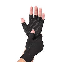 Highway Pressure Gloves Copper Arthritis Gloves Copper Compression Arthritis Gloves Copper Infused Fit Glove for Carpal Tunnel Computer Typing and Everyday Support for Hands and Joints (L)